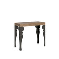 Consolle allungabile 90x40/196 cm Mira Small Quercia Natura telaio Antracite