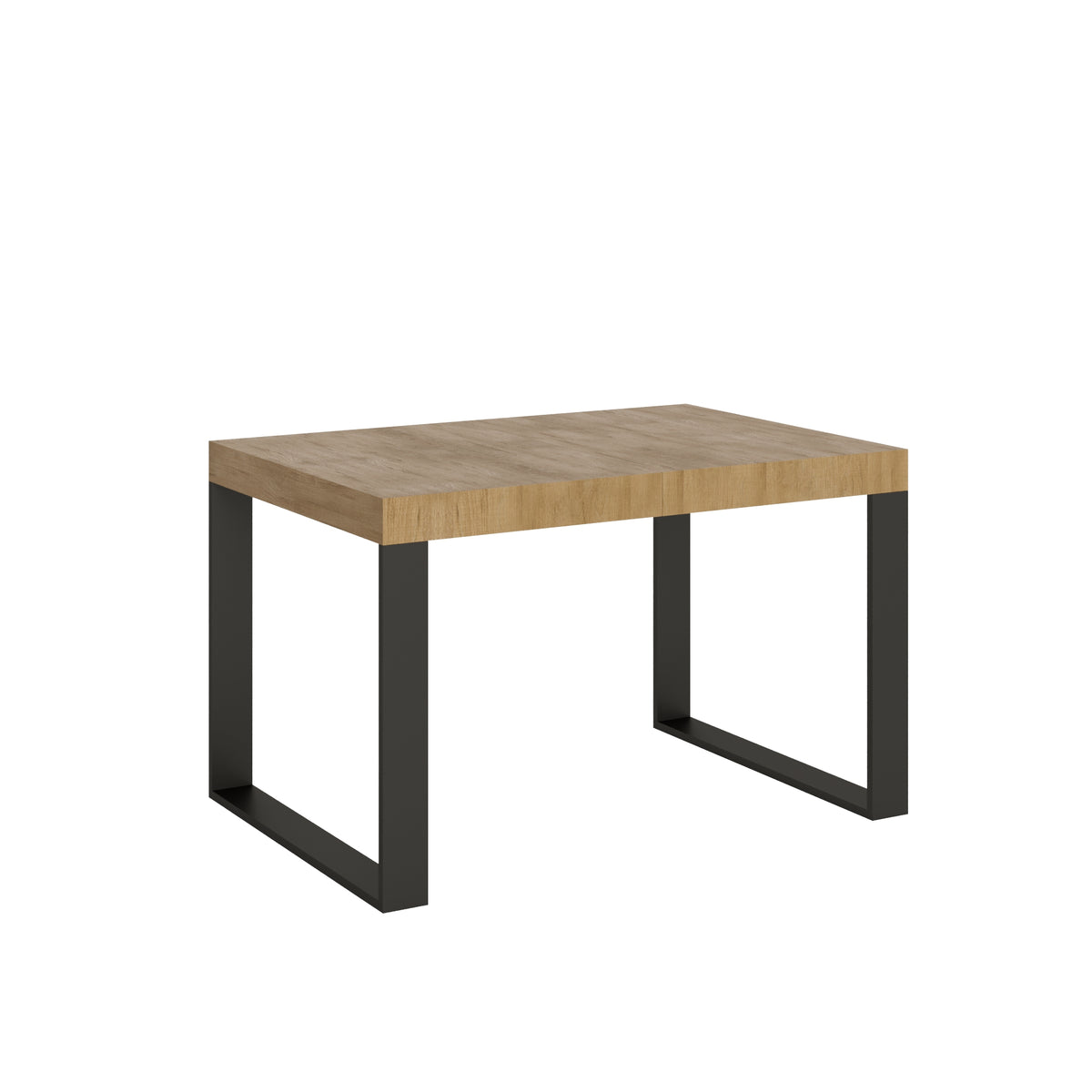 Tavolo allungabile 90x130/390 cm Pieve Premium Quercia Natura telaio Antracite