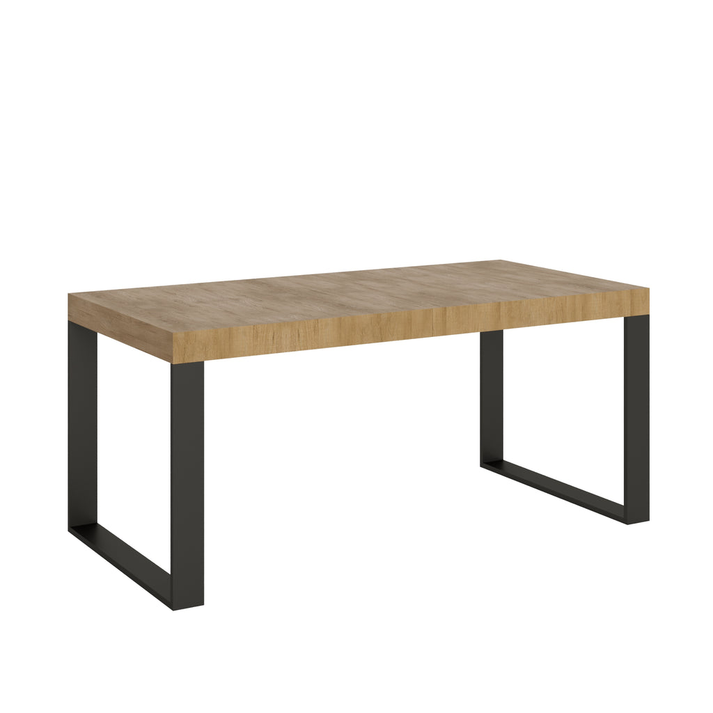 Tavolo allungabile 90x180/440 cm Pieve Premium Quercia Natura telaio Antracite