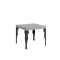 Tavolo allungabile 90x90/246 cm Mira Cemento telaio Antracite
