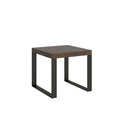 Tavolo allungabile 90x90/246 cm Pieve Noce telaio Antracite
