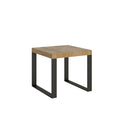 Tavolo allungabile 90x90/246 cm Pieve Quercia Natura telaio Antracite