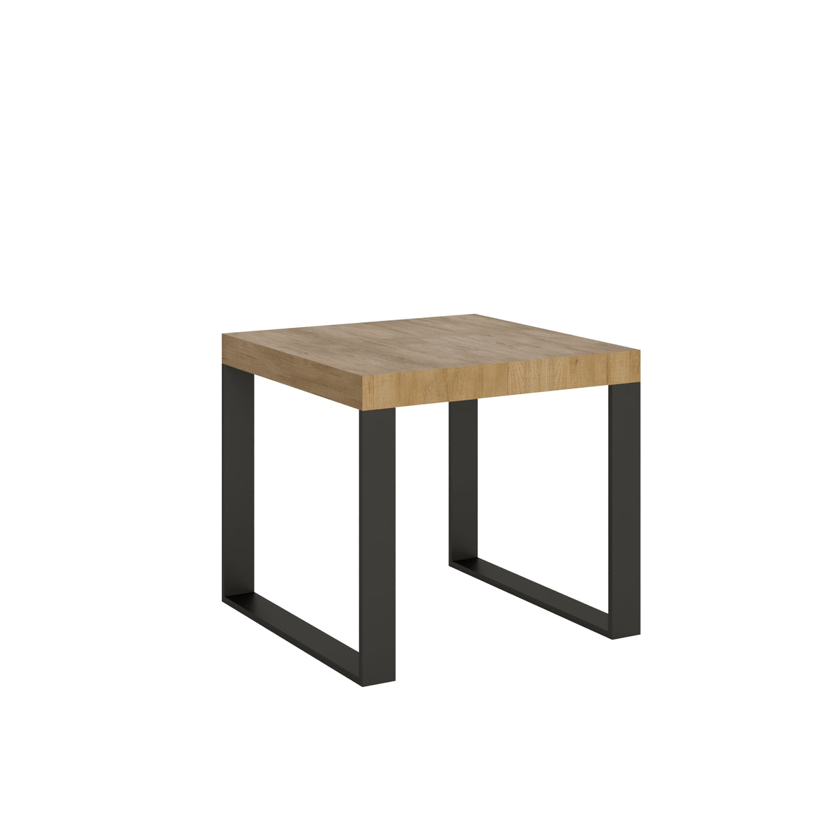 Tavolo allungabile 90x90/246 cm Pieve Quercia Natura telaio Antracite