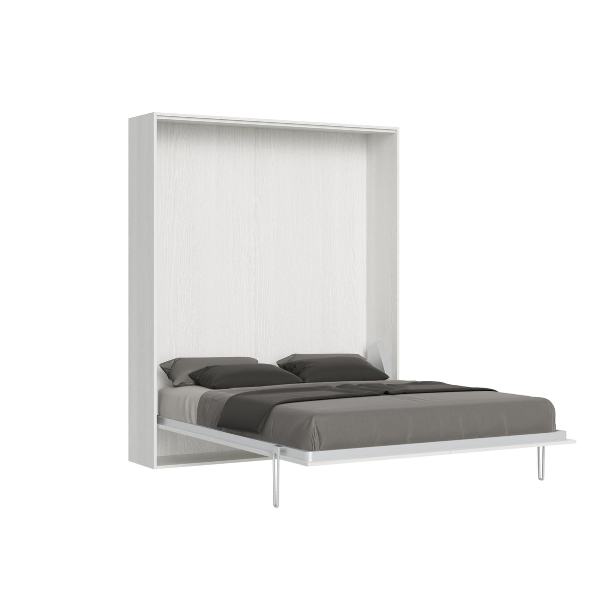 Letto a scomparsa 160 verticale Erbè Bianco Frassino