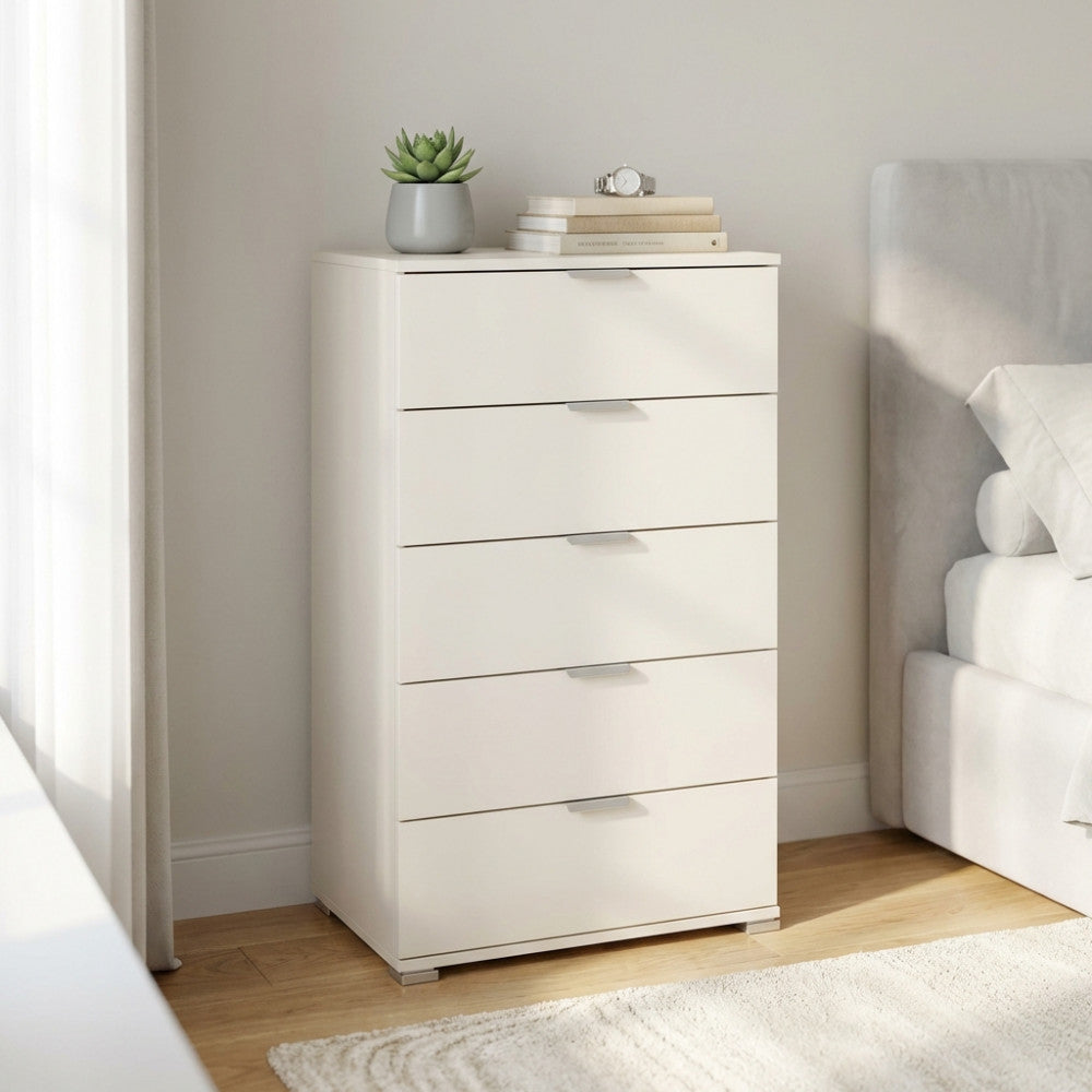 CASSETTIERA MEXY 5 CASSETTI BIANCA. Dimensioni: cm 60 x 38 x 103 h.