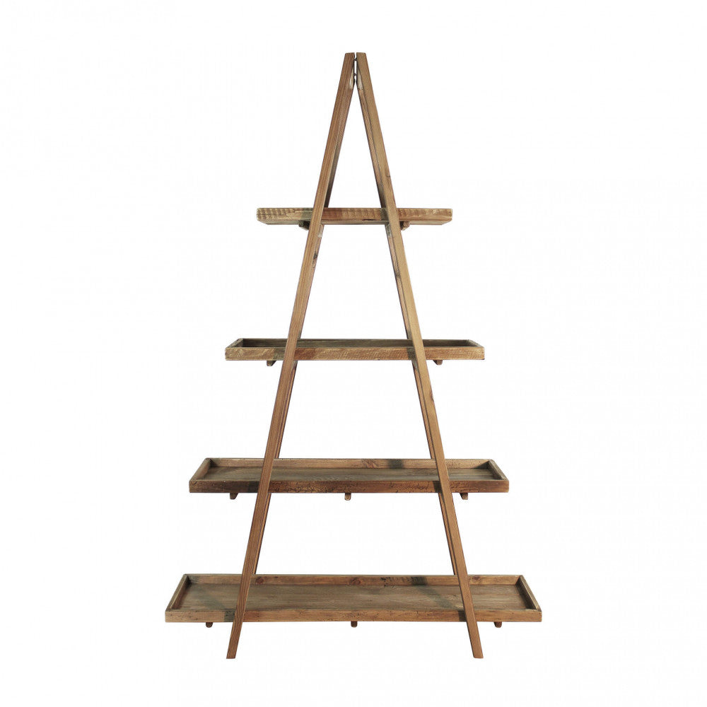 LIBRERIA CALLIE. Libreria in legno di pino riciclato Dimensioni: cm 120 x 43 x 183 h.