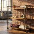 MOBILE ALBAN. Mobile in ferro e legno con 3 ripiani Dimensioni: cm 104 x 36 x 93 h.