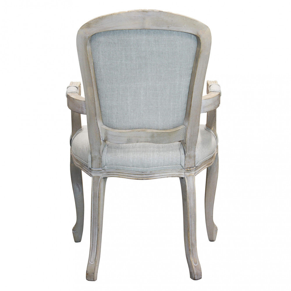 ROMY CHAIR IN GREY FABRIC. Dimensions: 57 x 57 x 90 cm h.