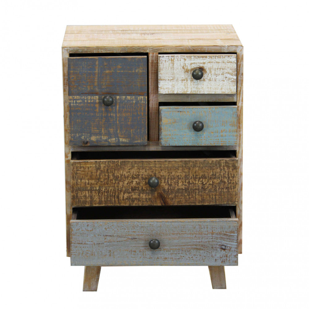 MOBILE WILSON. Mobile con 5 cassetti in legno colorato Dimensioni: cm 45 x 35 x 64 h.