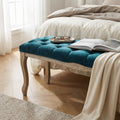 PANCA MISTY IN VELLUTO BLU. Dimensioni: cm 110 x 36 x 47 h.