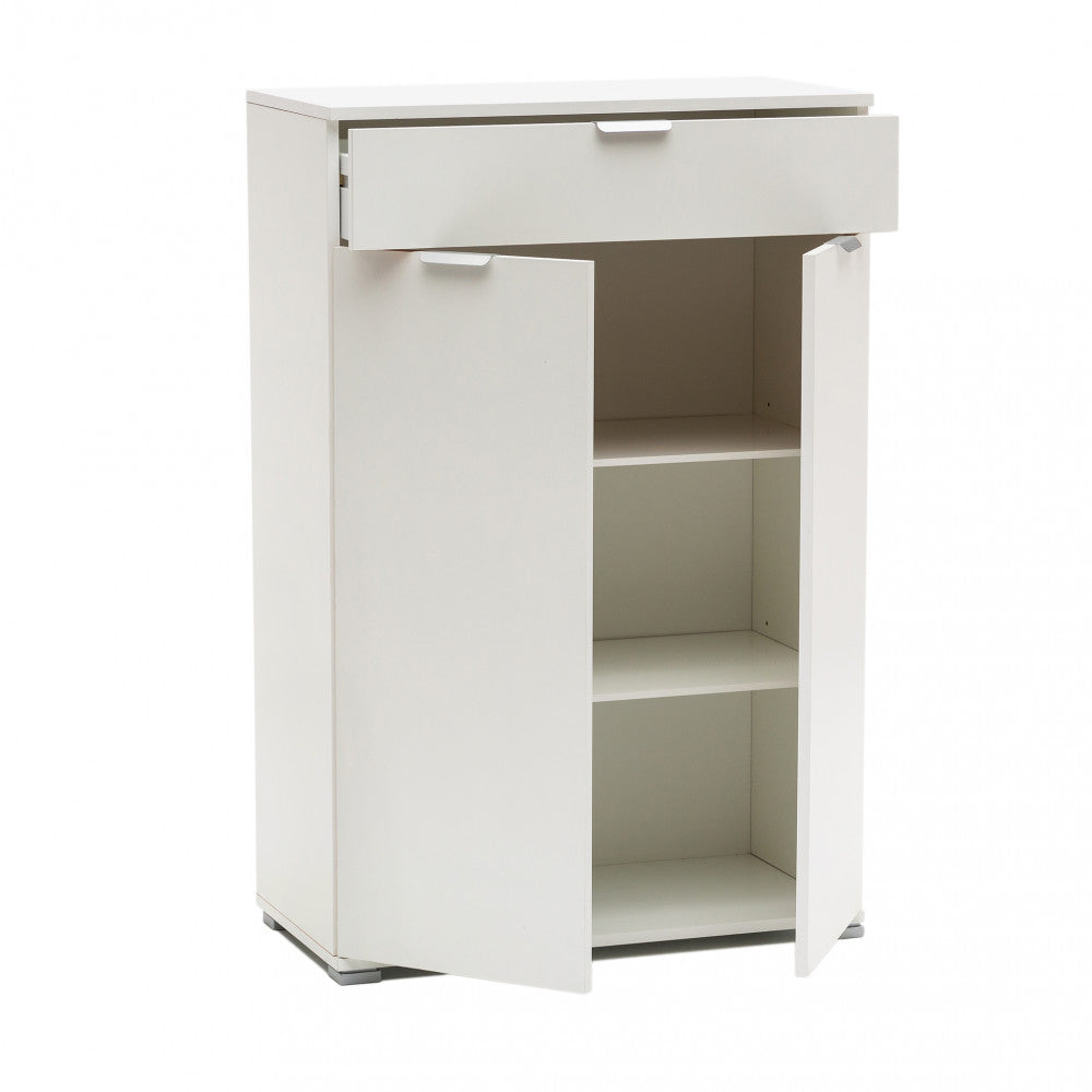 MOBILETTO CLOUD CON 2 ANTA E 1 CASSETTO BIANCA. Dimensioni: cm 75 x 38 x 112 h.