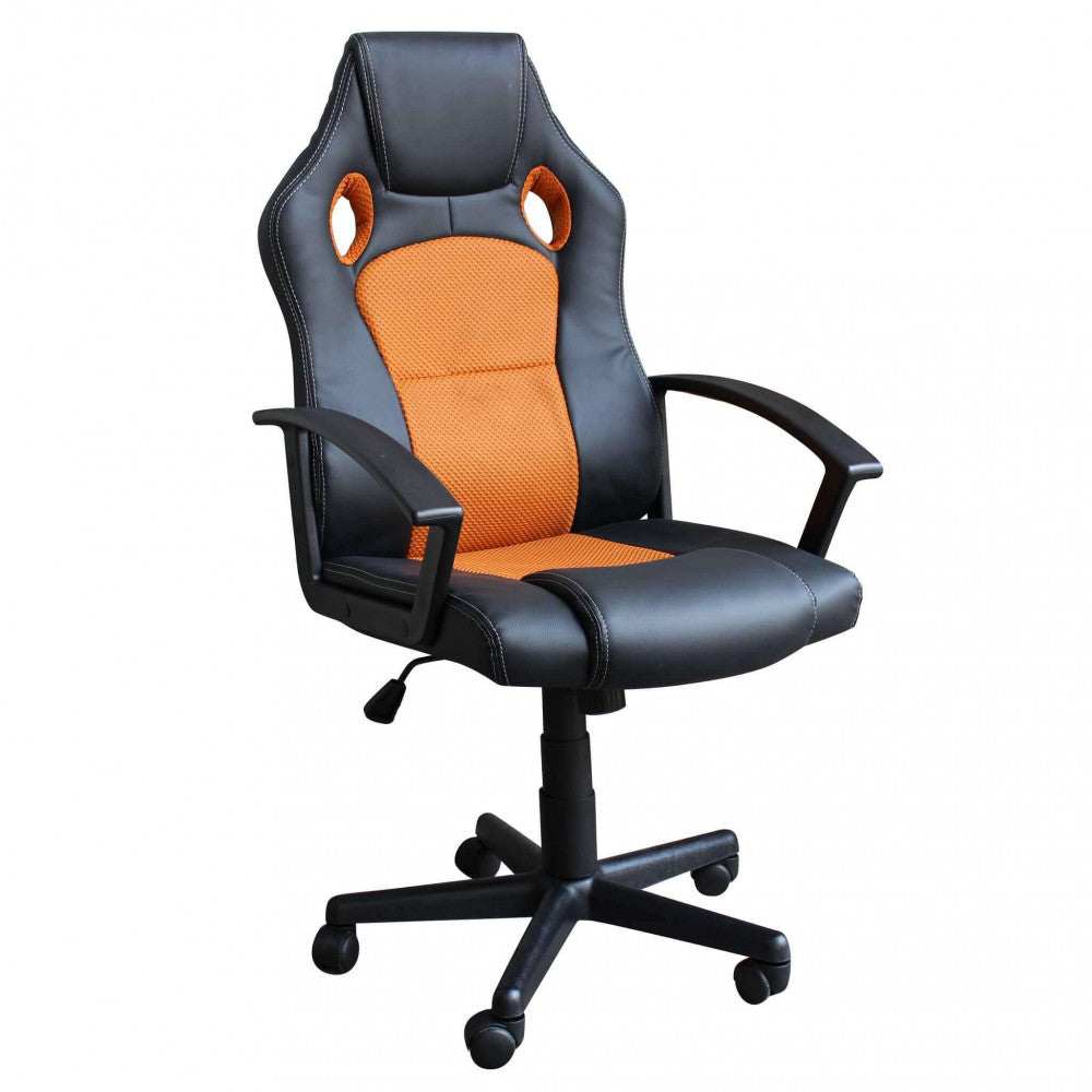 POLTRONA DA GAMING UNCHARTED ROSSA E NERA. Dimensioni: Cm 61 x 65 x 104-113.5 h.
