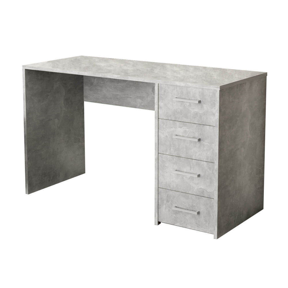 TOPAZ GREY CONCRETE-EFFECT LAPTOP STAND. GREY CONCRETE-EFFECT wooden laptop stand. Dimensions: 120 x 50 x 74 h cm.