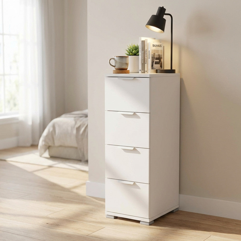 CASSETTIERA TAZZ 5 CASSETTI BIANCA. Dimensioni: cm 27 x 38 x 103 h.