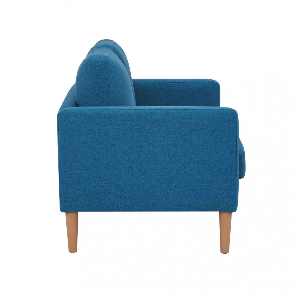RAMSEY 2-SEATER SOFA. LIGHT GREY or DARK GREY or BLUE or BEIGE sofa with polypropylene legs. Dimensions: 137 x 73 x 82 h cm.