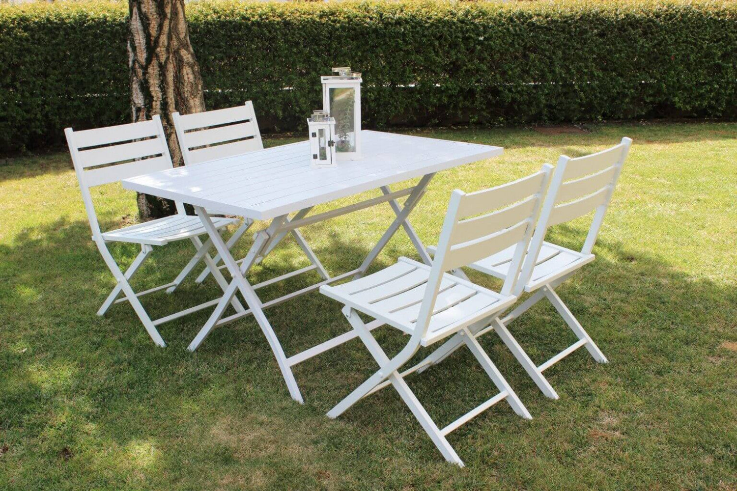 TAVOLO ALABAMA 70 X 130 PIEGHEVOLE. Struttura in alluminio BIANCO, TAUPE o ANTRACITE Dimensioni: cm 130 x 77 x 73 h. Arredo Giardino