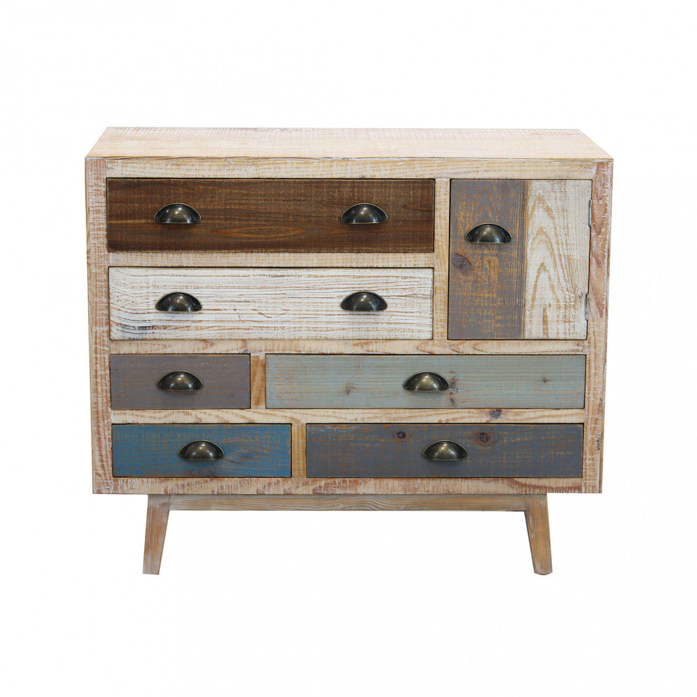 MOBILE DAMON. Mobile con 6 cassetti e 1 anta in legno colorato Dimensioni: cm 90 x 40 x 75 h.
