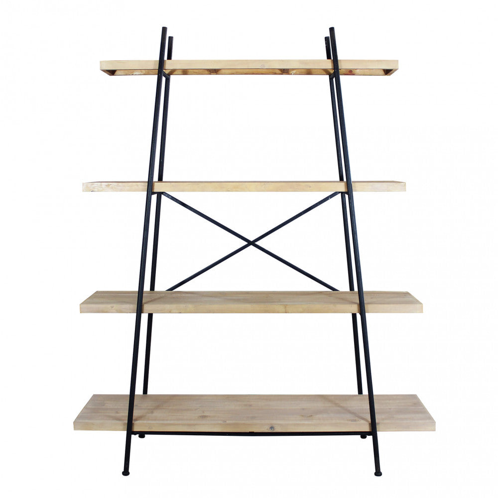 MOBILE BENNETT. Mobile in ferro e legno con 4 ripiani Dimensioni: cm 145 x 44 x 176 h.