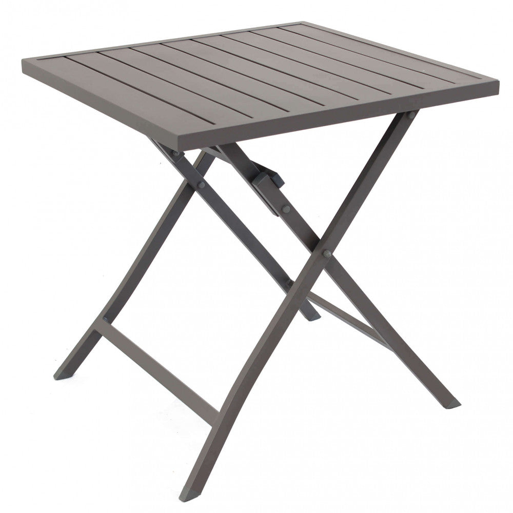 TAVOLO ALABAMA 70 X 70 PIEGHEVOLE. Struttura in alluminio BIANCO, TAUPE o ANTRACITE Dimensioni: cm 70 x 70 x 73 h. Arredo Giardino