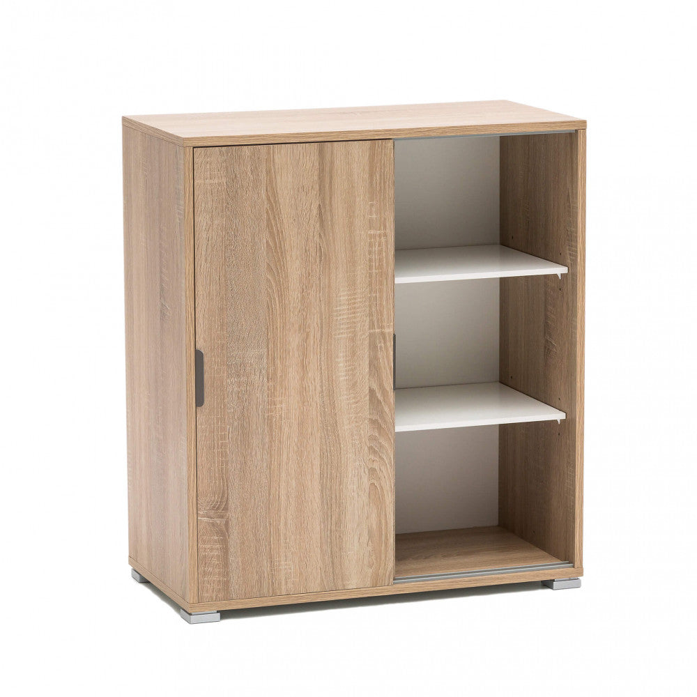 TANGO CABINET WITH 2 SLIDING DOORS, NATURAL. Dimensions: 75 x 38 x 85 cm.