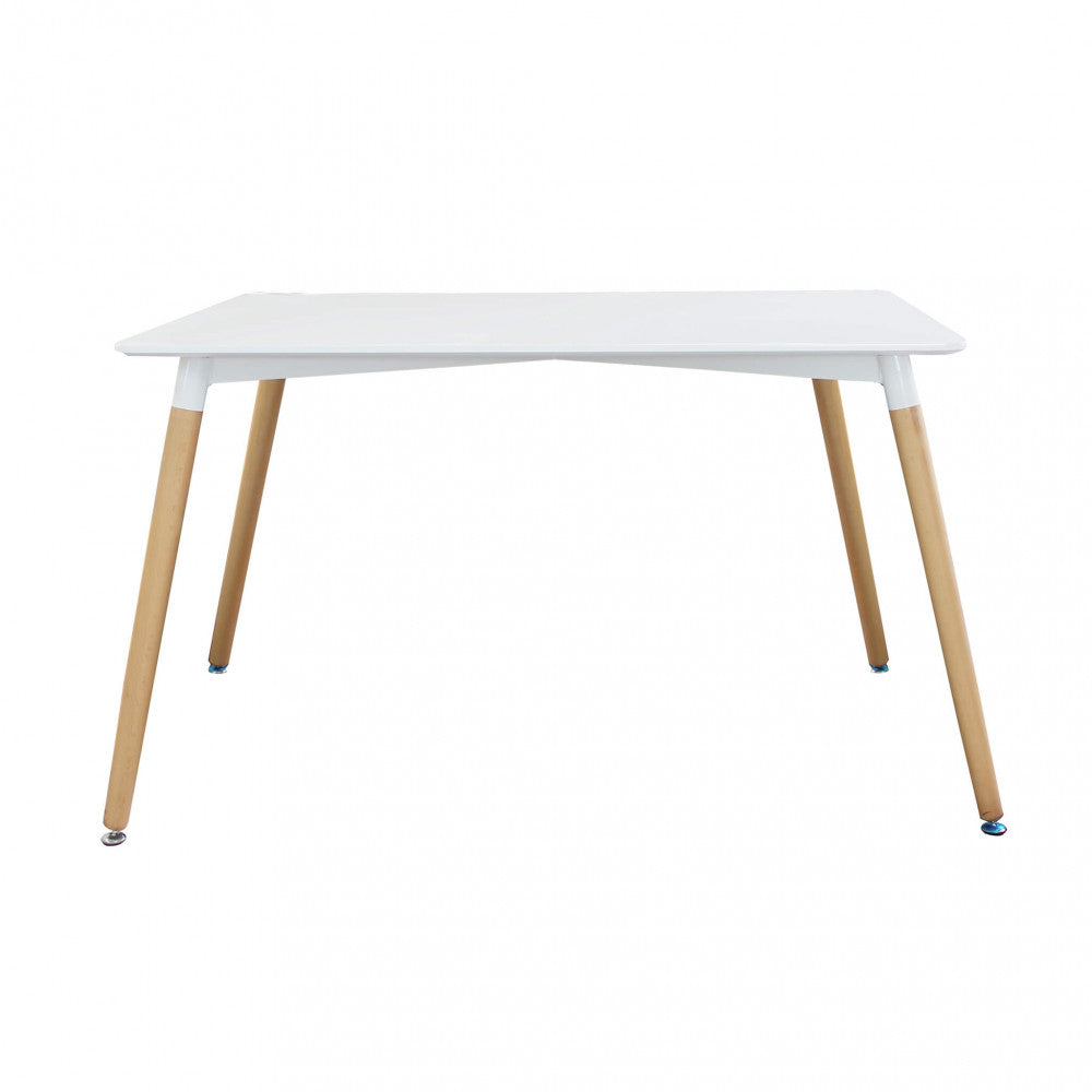 TAVOLO LIONE 140 X 80 BIANCO. Piano in ABS colore bianco, gambe in legno Dimensioni: cm 140 x 80 x 75 h. Arredo Giardino