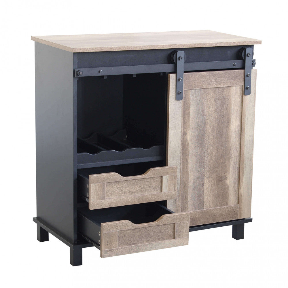 MOBILE IN LEGNO E FERRO YVAN. Mobile con 2 cassetti e 1 anta scorrevole in legno Dimensioni: cm 80 x 40 x 82 h.
