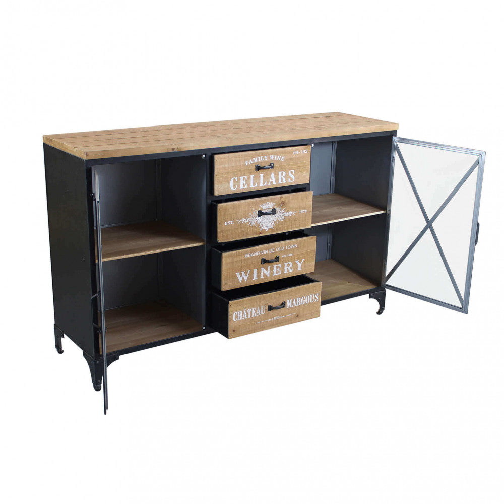 MOBILE FRASER. Dimensioni: cm 128 x 38 x 79 h.