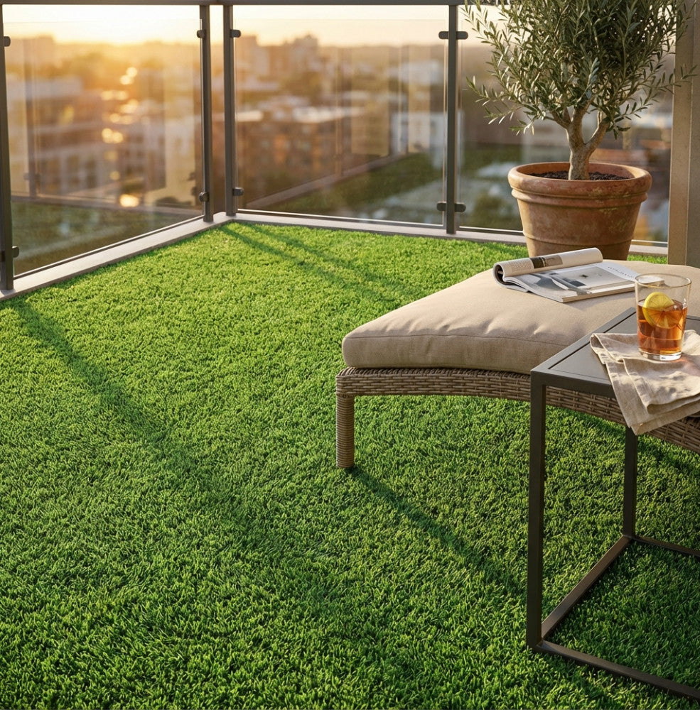 TAPPETO SINTETICO KEROS 0,7 CM (2 X 10 M). Tappeto sintetico in rotolo altezza fili d'erba 0,6 cm Dimensioni: m 10 x 2 h. Arredo Giardino.