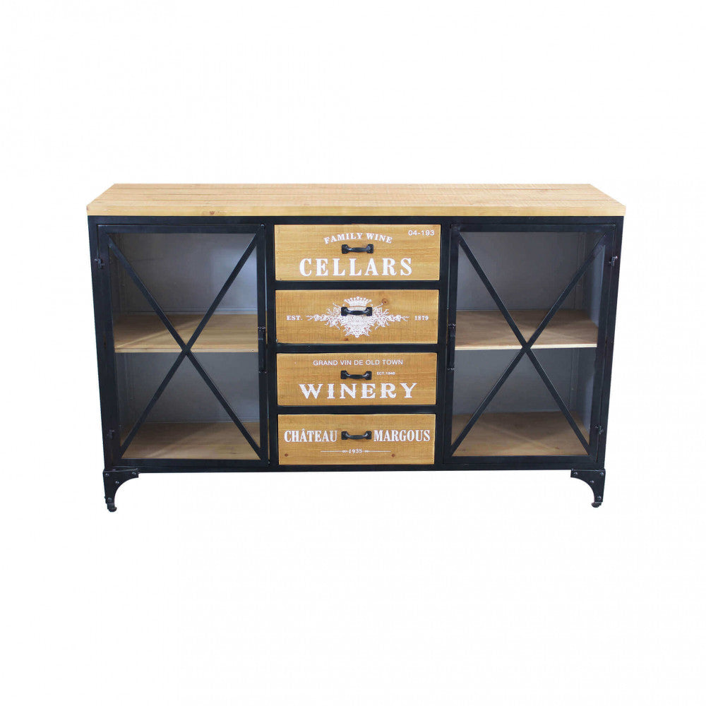 MOBILE FRASER. Dimensioni: cm 128 x 38 x 79 h.
