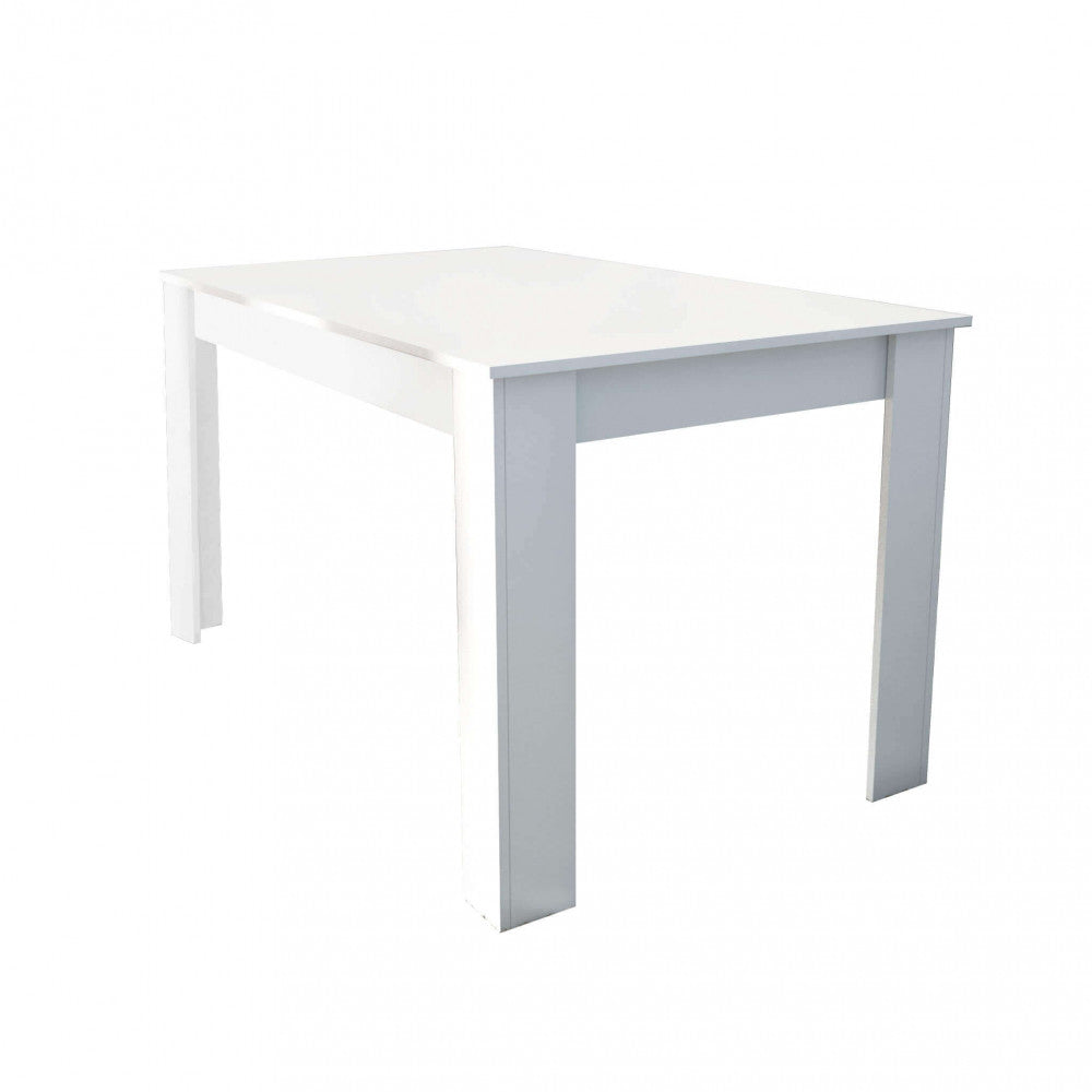 WHITE PEPPER TABLE. WHITE wooden table. Dimensions: 138 x 80 x 75 cm. Garden furniture.
