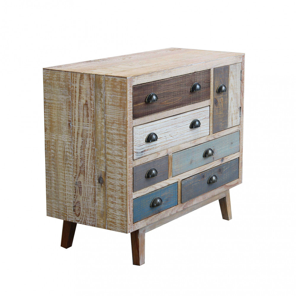 MOBILE DAMON. Mobile con 6 cassetti e 1 anta in legno colorato Dimensioni: cm 90 x 40 x 75 h.