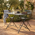 TAVOLO BRISTOL 110 X 70. Metallo TORTORA, BIANCO, GRIGIO, TAUPE, ROSSO o VERDE piano pieghevole, tubi ò 19 x 1,4 mm trattamento da esterno antiruggine in elettroforesi Dimensioni: cm 110 x 70 x 72 h. Arredo Giardino