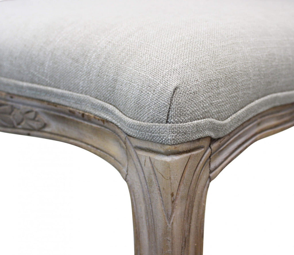 ROMY CHAIR IN GREY FABRIC. Dimensions: 52 x 49 x 90 cm h.