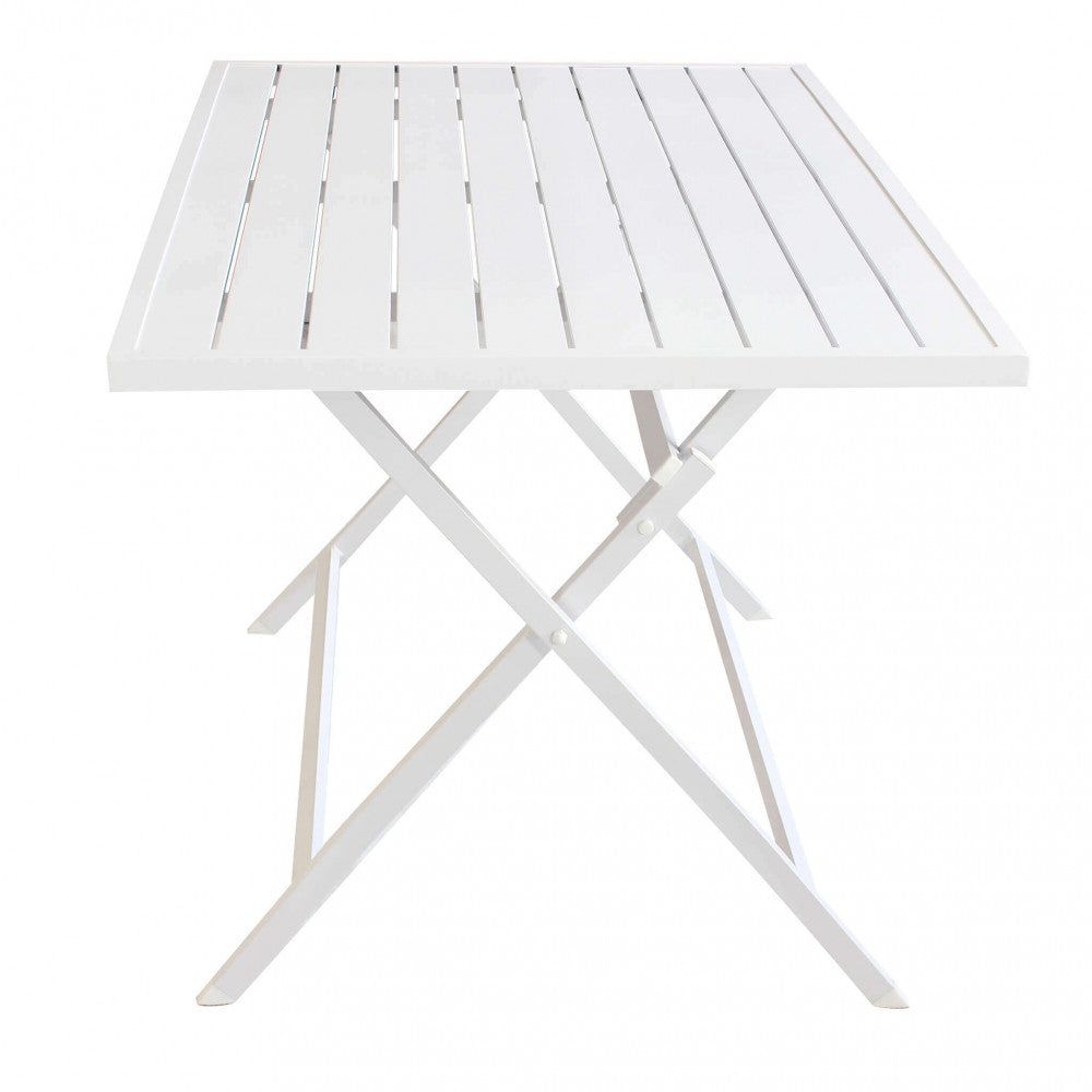 TAVOLO ALABAMA 70 X 130 PIEGHEVOLE. Struttura in alluminio BIANCO, TAUPE o ANTRACITE Dimensioni: cm 130 x 77 x 73 h. Arredo Giardino