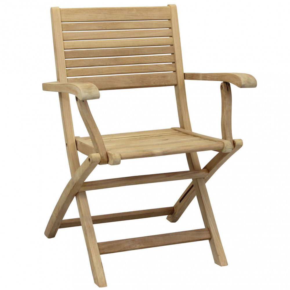 MIRAGE FOLDING CHAIR. Teak armchair. Dimensions: 42 x 60 x 85 cm. Garden furniture.