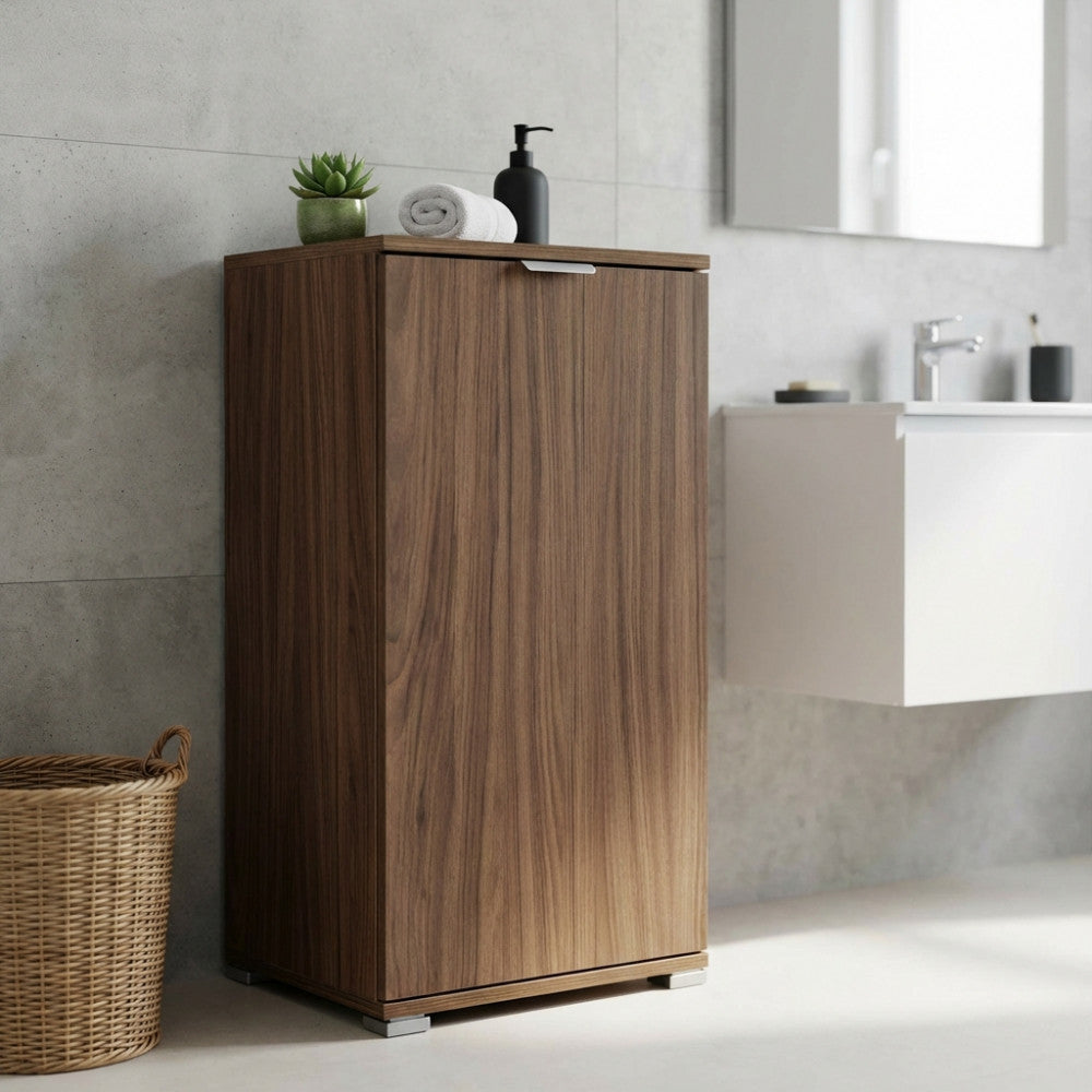 MOBILETTO KOS 1 ANTA TINTA NOCE. Dimensioni: cm 45 x 38 x 85 h.