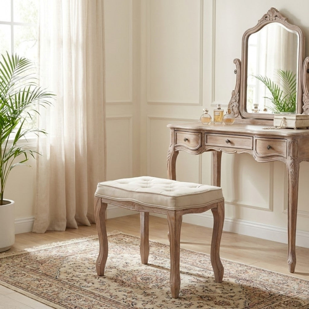 MARLY FABRIC STOOL. Dimensions: 50 x 36 x 47 cm h.