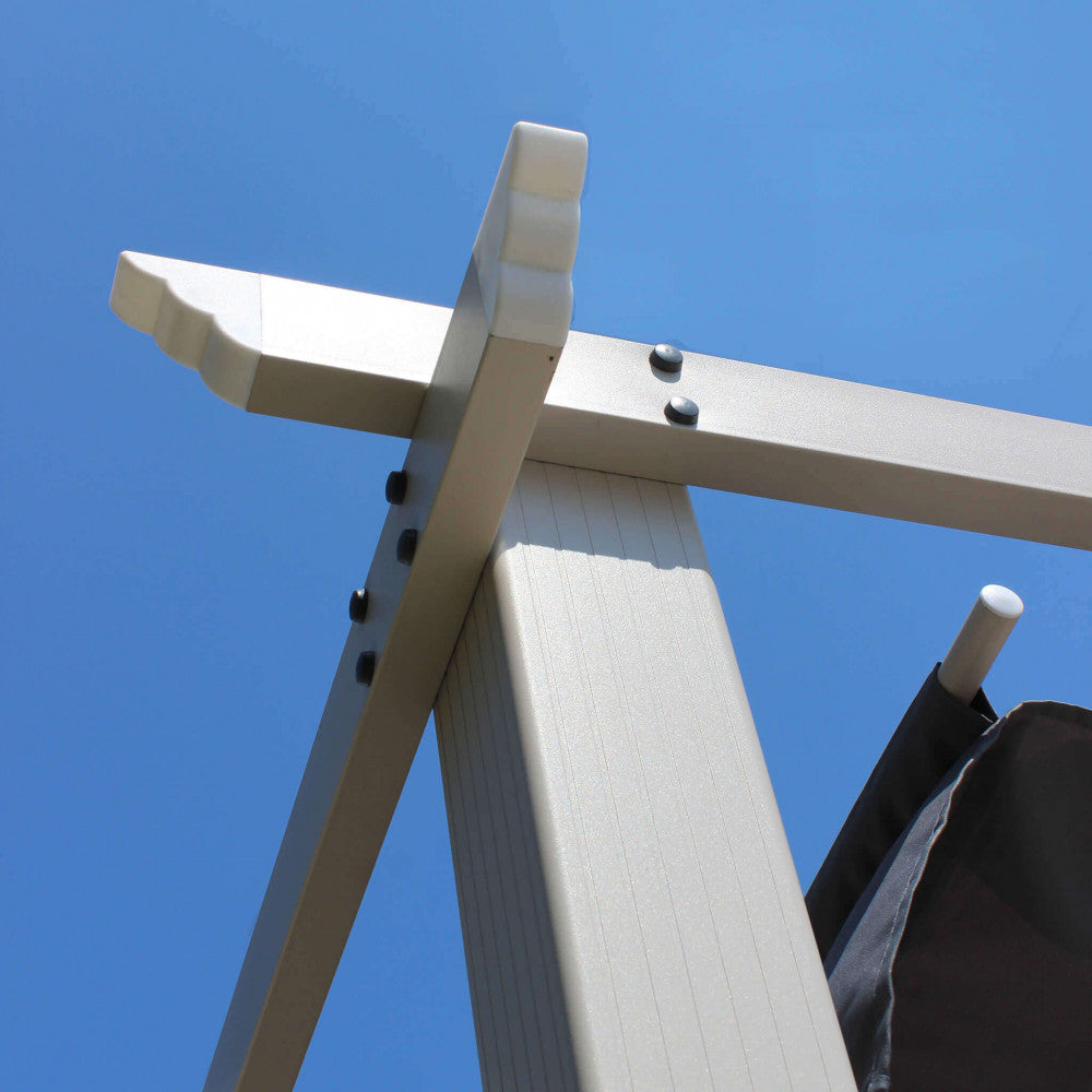 ASTORIA GAZEBO 3 x 3 TAUPE WITH GREY COVER. 180g GREY polyester cover, dove gray metal and aluminum frame. Garden furniture.