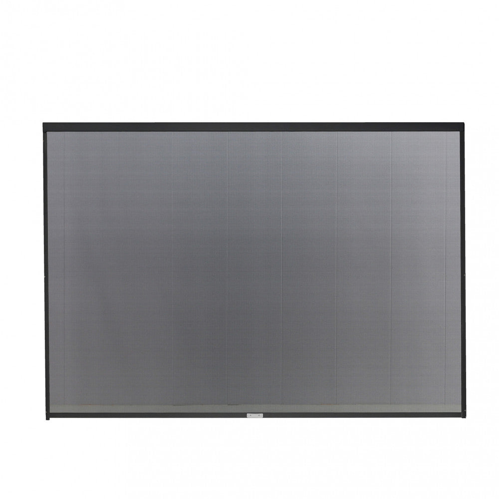 4M LATERAL BIOCLIMATIC PERGOLA WITH DOUBLE LOUVRES. Manual side in anthracite or white textilene. Dimensions: 381 cm wide x 221 cm deep. Garden Furniture