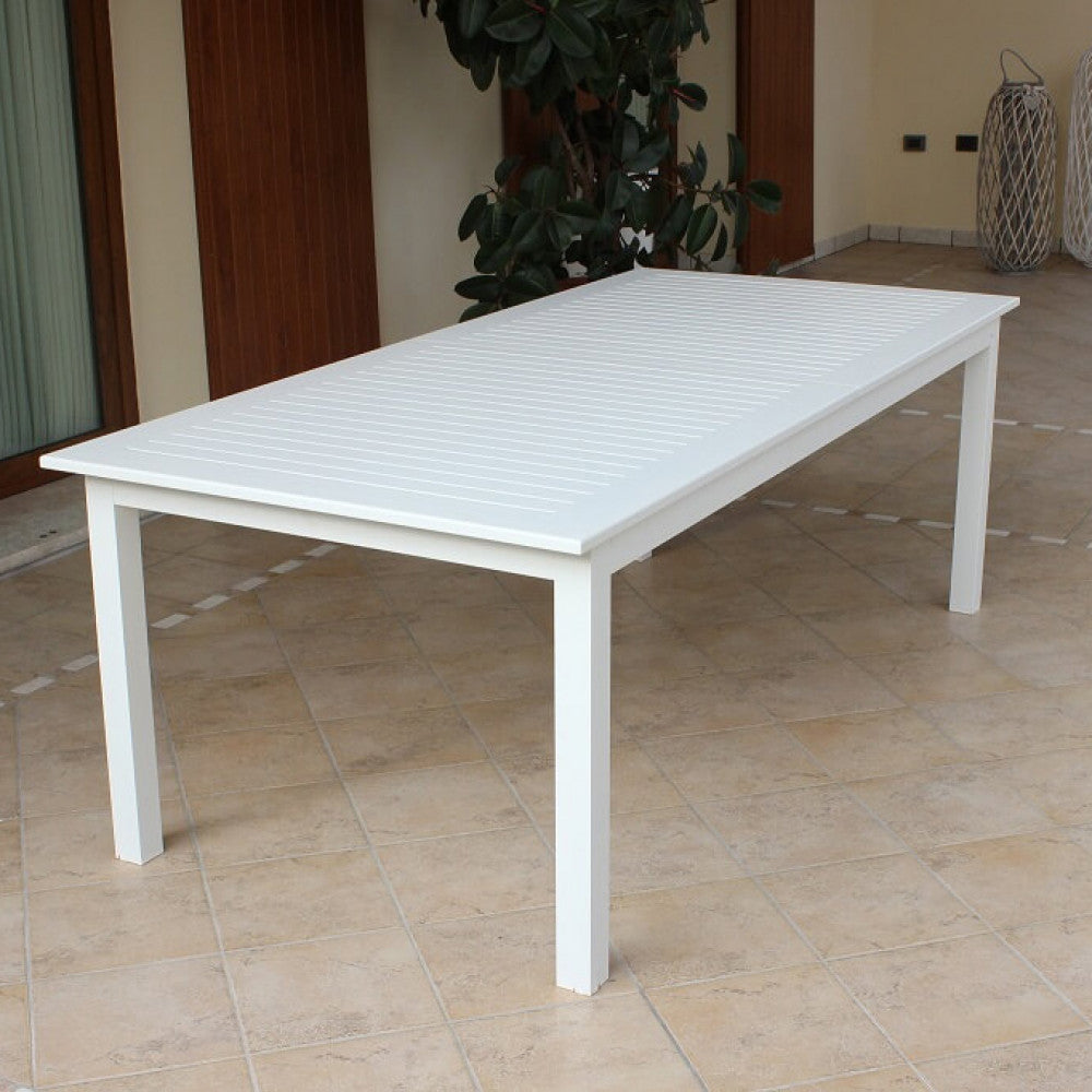 TAVOLO CUBA ALLUNGABILE 220/280 X 100. Struttura in alluminio verniciato BIANCO o TAUPE o TORTORA o ANTRACITE Dimensioni: cm 220/280 x 100 x 75 h. Arredo Giardino