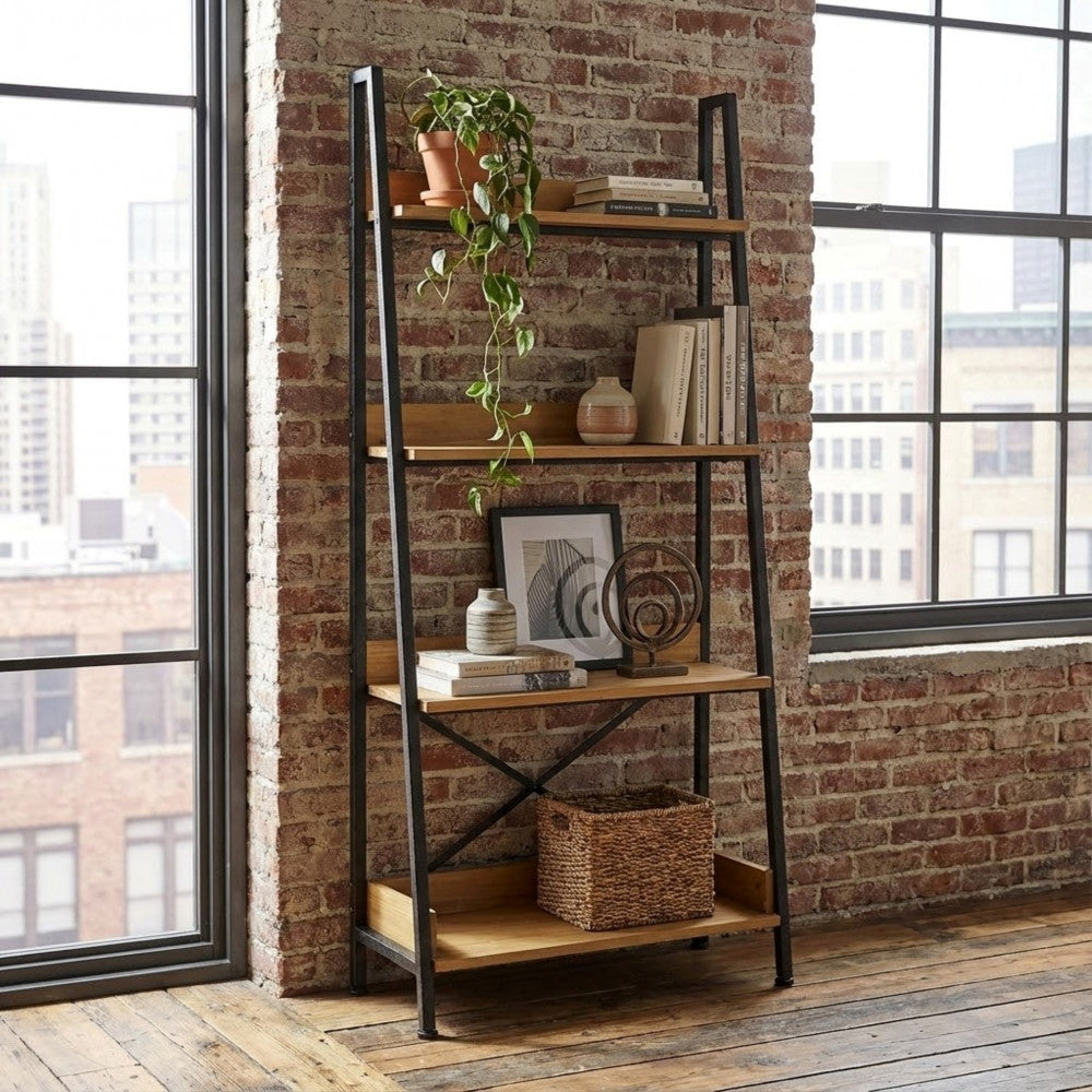 MOBILE BASIL. Mobile in ferro e legno con 4 ripiani Dimensioni: cm 62 x 49,5 x 147 h.