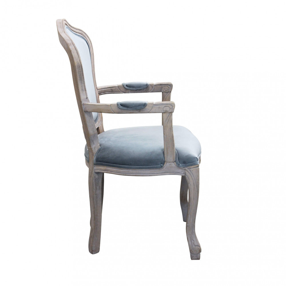 CHARLENE CHAIR IN GREY VELVET. Dimensions: 55 x 51 x 100 cm h.