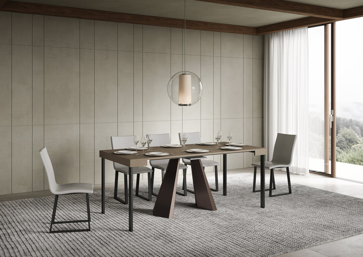 Consolle allungabile 90x40/300 cm Diamante Tortora telaio Orso