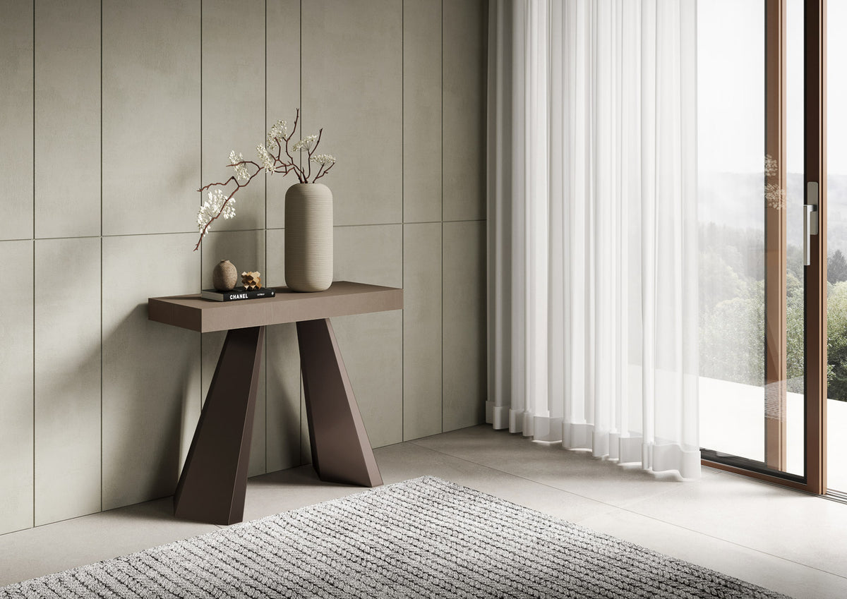 Consolle allungabile 90x40/196 cm Diamante Small Premium Tortora telaio Orso