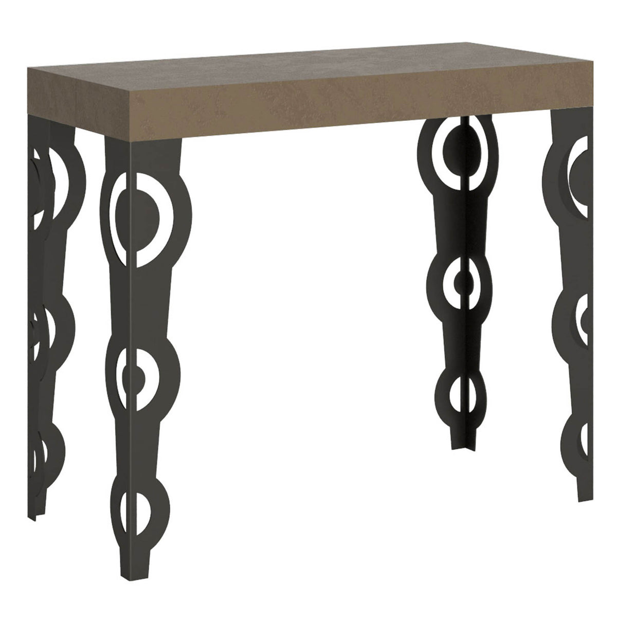 Consolle allungabile 90x40/196 cm Alonte Small Premium Tortora telaio Antracite