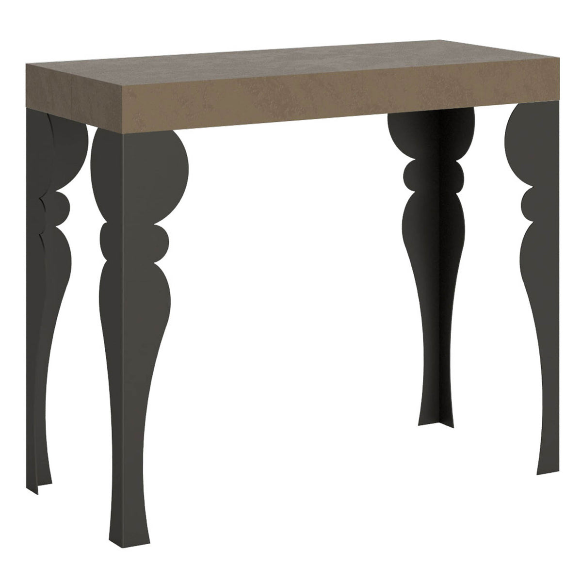 Consolle allungabile 90x40/196 cm Castelminio Small Premium Tortora telaio Antracite