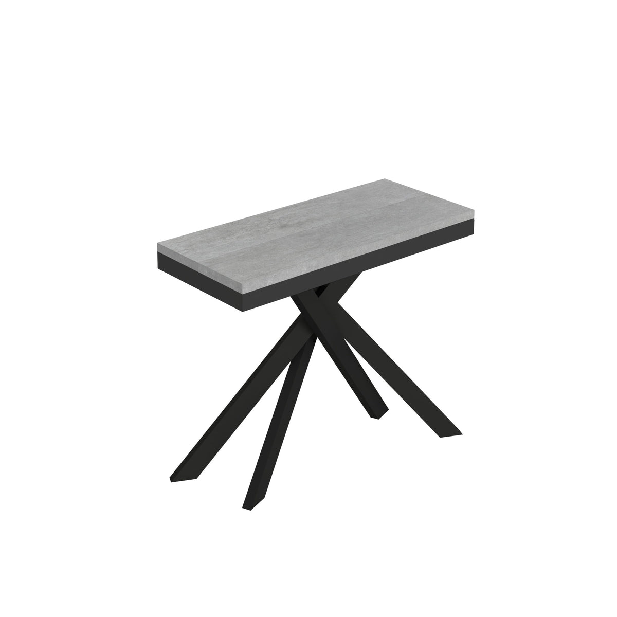 Consolle allungabile 90x40/300 cm Altavilla Evolution Cemento gambe antracite