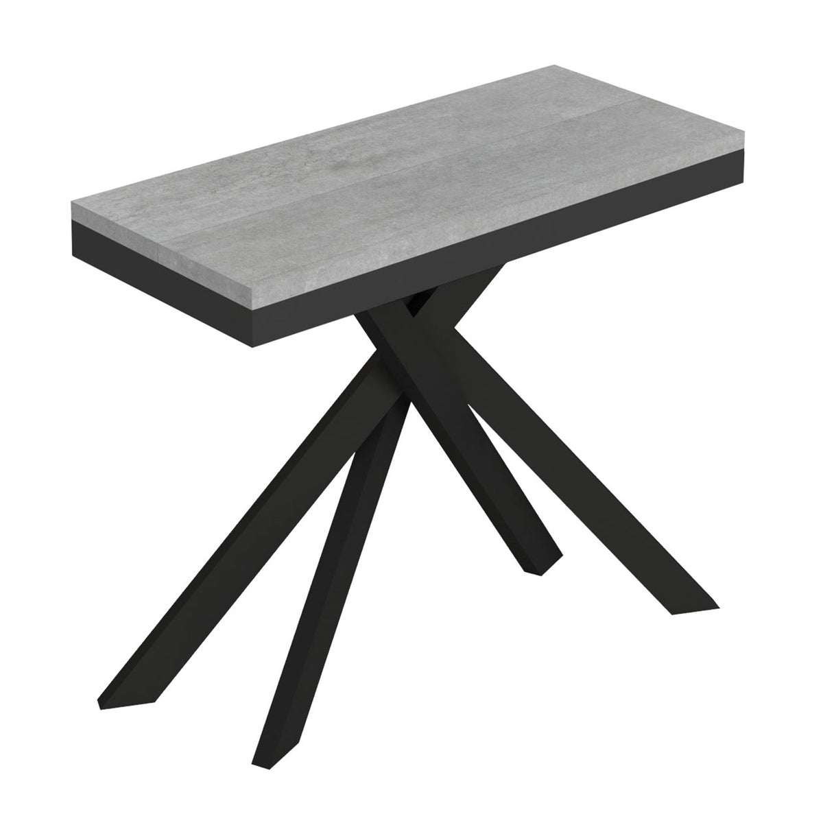 Consolle allungabile 90x40/196 cm Altavilla Small Evolution Cemento gambe antracite