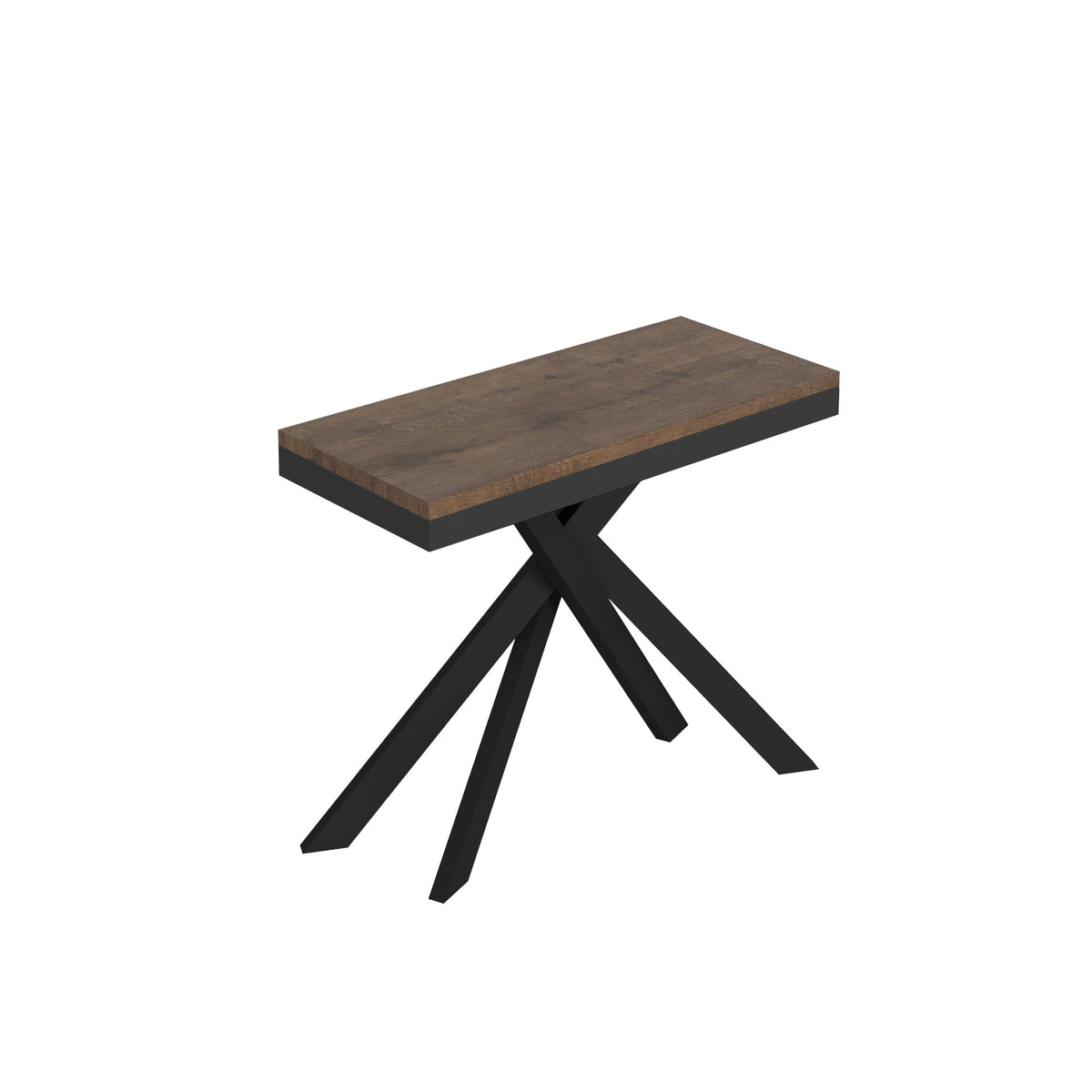 Consolle allungabile 90x40/196 cm Altavilla Small Evolution Noce gambe antracite