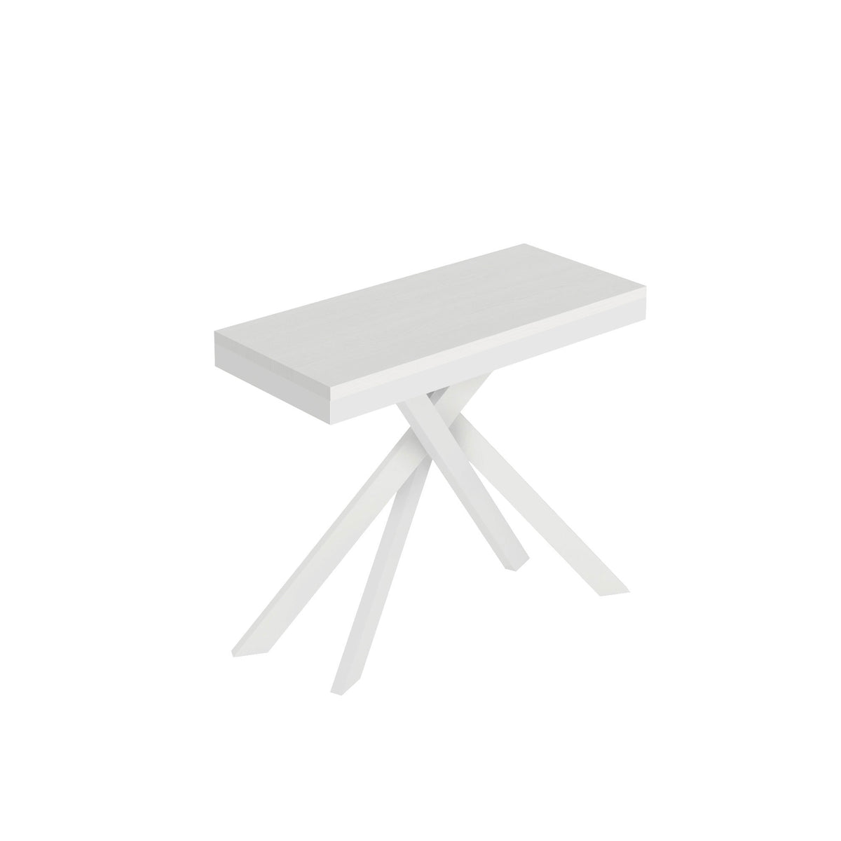 Consolle allungabile 90x40/300 cm Altavilla Evolution Bianco Frassino gambe bianche